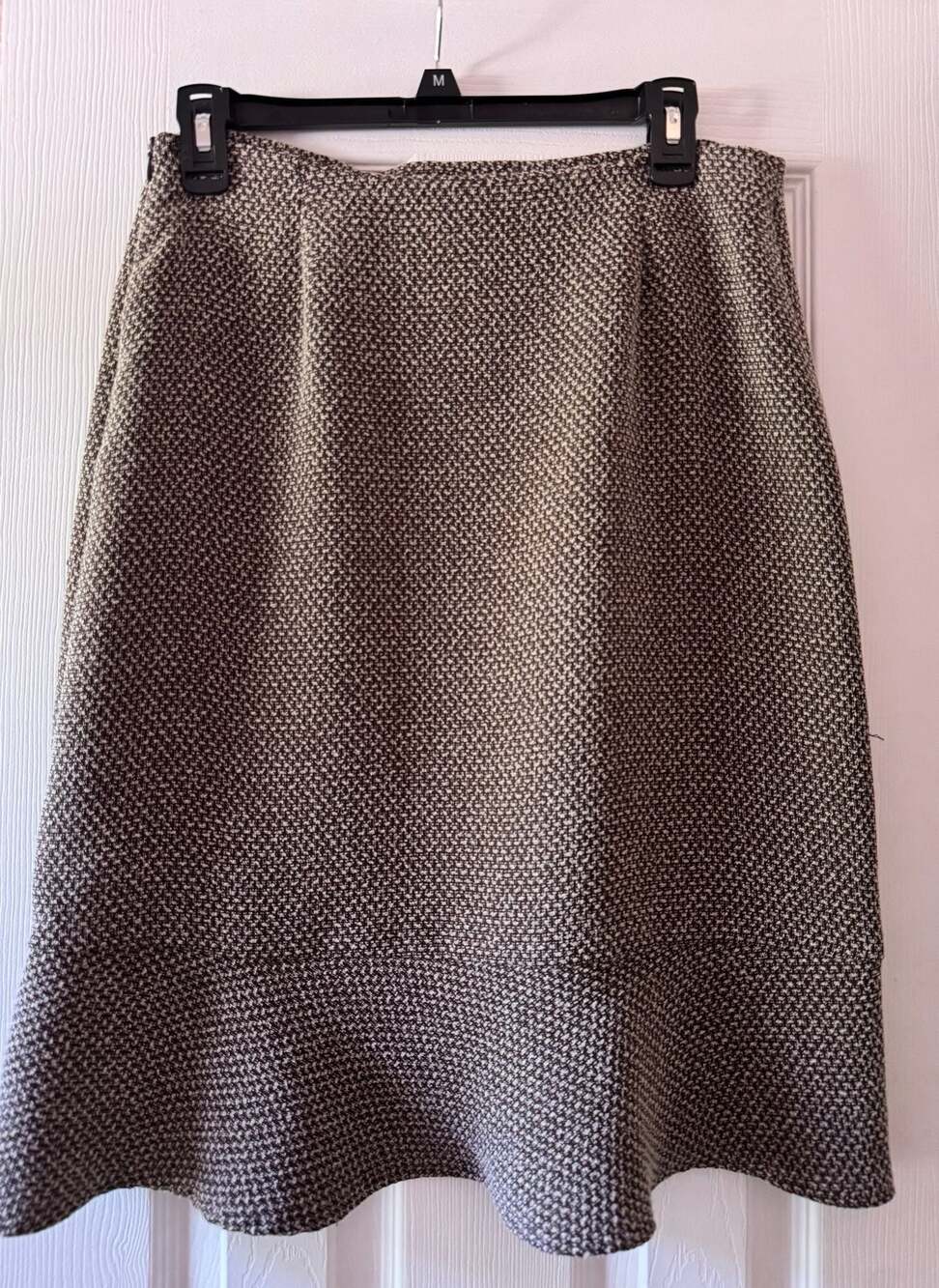 Style & Co. Brown Textured Tweed Ruffle Hem Skirt Size 6 - Picture 3 of 7